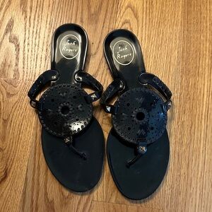 Jack Rogers Black Cutout Sandals